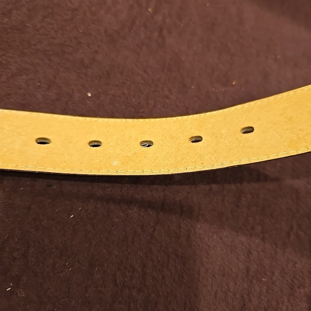 Tony Lama Leather Belt w/ Cowhide